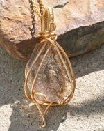 Load image into Gallery viewer, irregular shape smoky super seven pendant