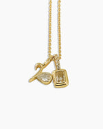 Load image into Gallery viewer, Aries Clear Quartz Zodiac Energy Necklace