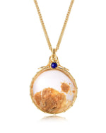 Load image into Gallery viewer, oval red seabed world phantom quartz pendant