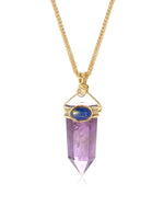 Load image into Gallery viewer, amethyst obelisk pendant
