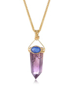 Load image into Gallery viewer, amethyst obelisk pendant