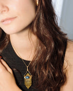 Load image into Gallery viewer, chubby double pointed citrine pendant