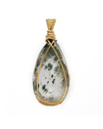 Load image into Gallery viewer, teardrop green phantom quartz pendant