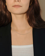 Load image into Gallery viewer, oval link silver chain necklace