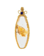 Load image into Gallery viewer, oval hematoid quartz pendant