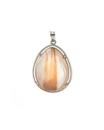 Load image into Gallery viewer, “rabbit hair” quartz pendant in silver setting