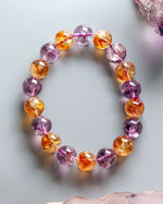 Load image into Gallery viewer, Amethyst_and_hematoid_quartz_bracelet