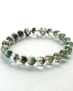 Load image into Gallery viewer, Green Phantom Quartz Bracelet (Light Inclusion) on a white background