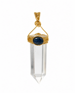 Load image into Gallery viewer, Guardian Clear Quartz Pendant with Lapis Lazuli