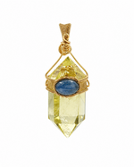 Load image into Gallery viewer, Handmade Double Pointed Citrine Pendant