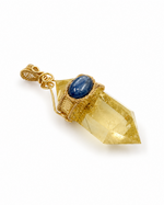 Load image into Gallery viewer, Handmade Double Pointed Citrine Pendant