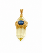 Load image into Gallery viewer, Handmade Small Double Pointed Clear Citrine Pendant
