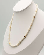 Load image into Gallery viewer, Egg Cream Chalcedony Stone Necklace