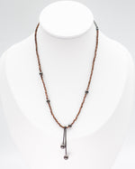 Load image into Gallery viewer, Bronze Bead Necklace