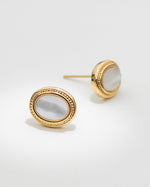 Load image into Gallery viewer, Golden Classical Oval Stud Earrings