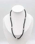 Load image into Gallery viewer, Black Pearl Cross Pendant Necklace
