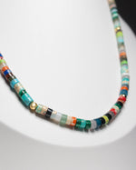 Load image into Gallery viewer, Rainbow Line Stone Necklace