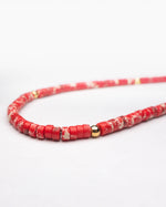 Load image into Gallery viewer, Red Line Stone Necklace