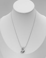Load image into Gallery viewer, Silver Moon Stone Necklace