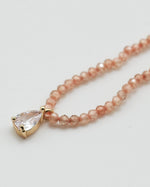 Load image into Gallery viewer, Pink Crushed Stone Necklace