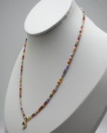 Load image into Gallery viewer, Rainbow Bead Chain Round Diamond Pendant