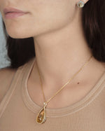 Load image into Gallery viewer, small teardrop golden rutilated quartz pendant