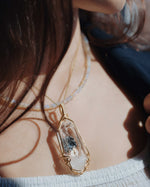 Load image into Gallery viewer, double pointed herkimer diamond pendant