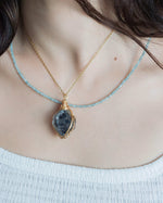 Load image into Gallery viewer, double pointed herkimer diamond pendant