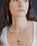 Load image into Gallery viewer, seabed world phantom quartz pendant in silver setting