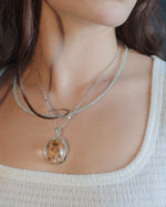 Load image into Gallery viewer, seabed world phantom quartz pendant in silver setting