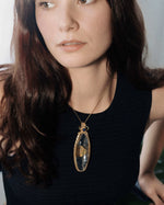 Load image into Gallery viewer, oval hematoid quartz pendant