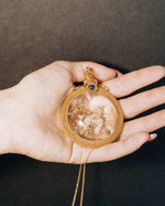 Load image into Gallery viewer, chunky oval seabed world phantom quartz pendant