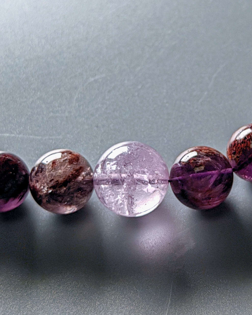 purple phantom quartz necklace