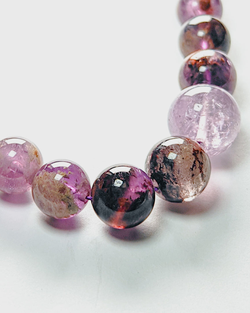 purple phantom quartz necklace