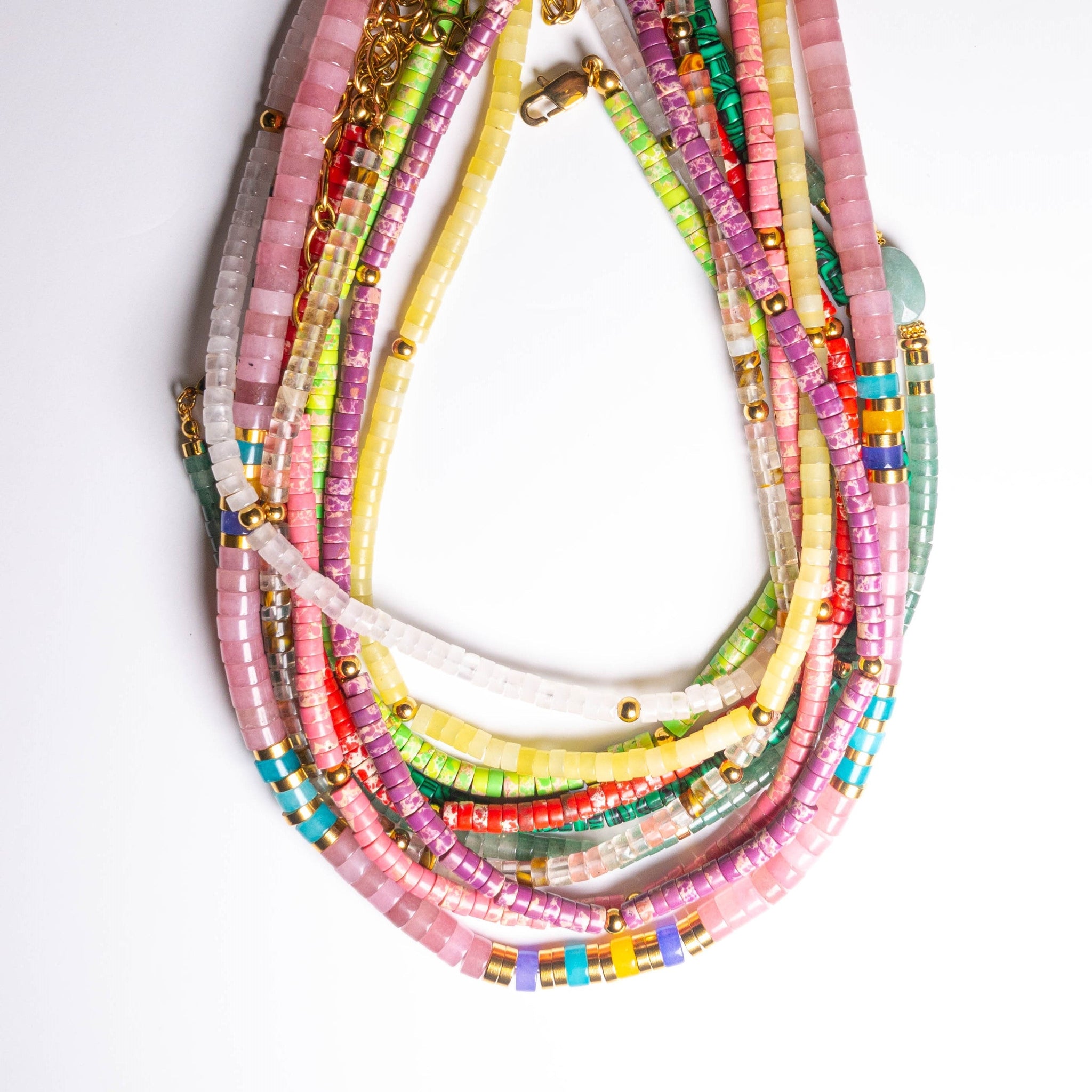 colorful gemstone necklace for spring