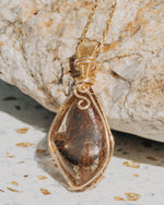 Load image into Gallery viewer, rhombus red rutilated quartz pendant
