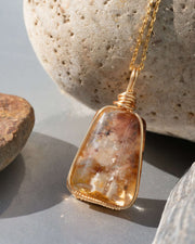 hematoid quartz pendant