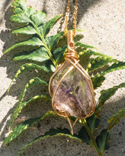 irregular shape super seven pendant