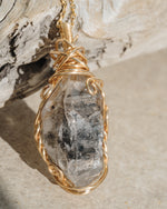 Load image into Gallery viewer, double pointed herkimer diamond pendant
