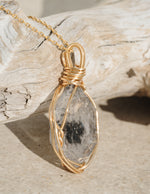 Load image into Gallery viewer, double pointed herkimer diamond pendant
