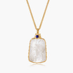 Load image into Gallery viewer, snowflake white rutilated quartz pendant
