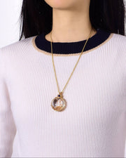 globular phantom quartz pendant