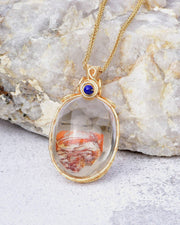 oval hematoid quartz pendant