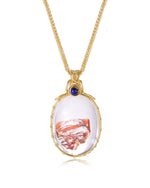 Load image into Gallery viewer, oval hematoid quartz pendant
