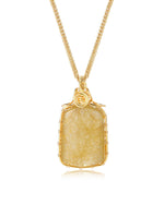 Load image into Gallery viewer, golden rutilated quartz amulet pendant
