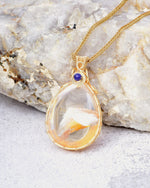 Load image into Gallery viewer, teardrop hematoid quartz pendant
