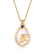 Load image into Gallery viewer, teardrop hematoid quartz pendant
