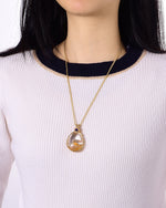 Load image into Gallery viewer, teardrop hematoid quartz pendant
