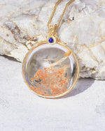 Load image into Gallery viewer, large mirror hematoid quartz pendant
