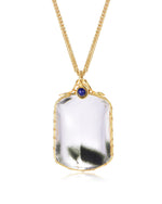 Load image into Gallery viewer, water clear green phantom quartz pendant
